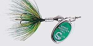 Блесны фирмы Yakima Bait, модель Sonic Rooster Tail 1/4 oz.(183-латунь/177-серебро)